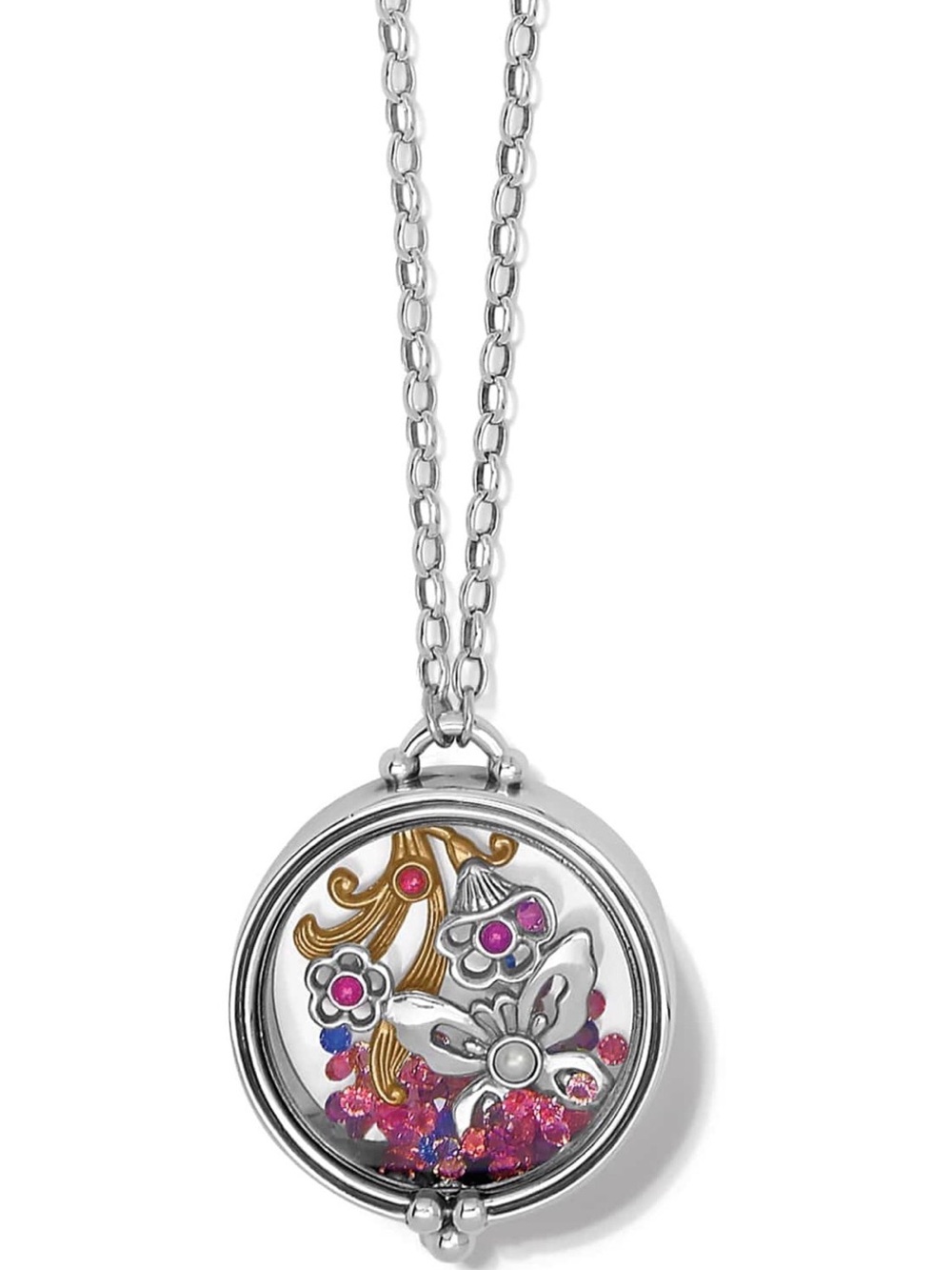 NWT BRIGHTON FLOWER DUET SHAKER NECKLACE - Picture 2 of 8
